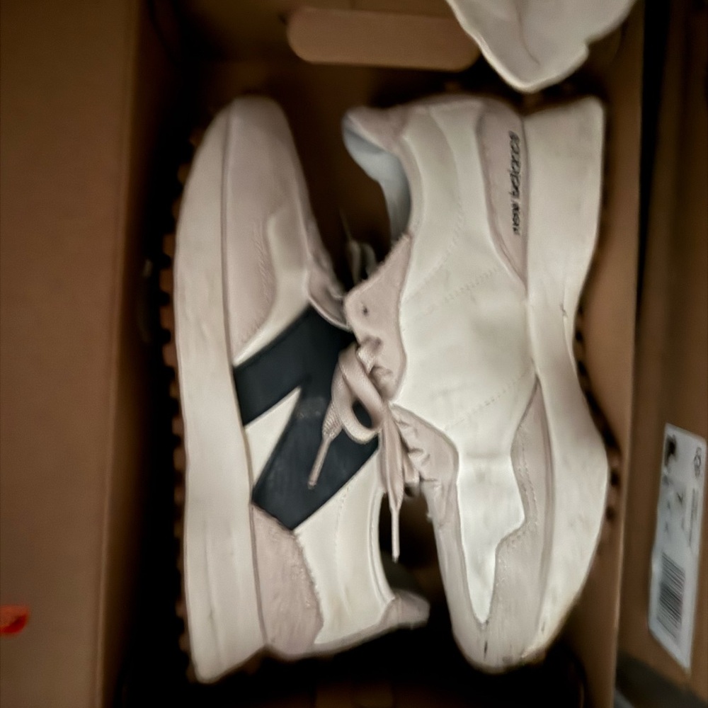 New Balance White and Black Athletic Shoes